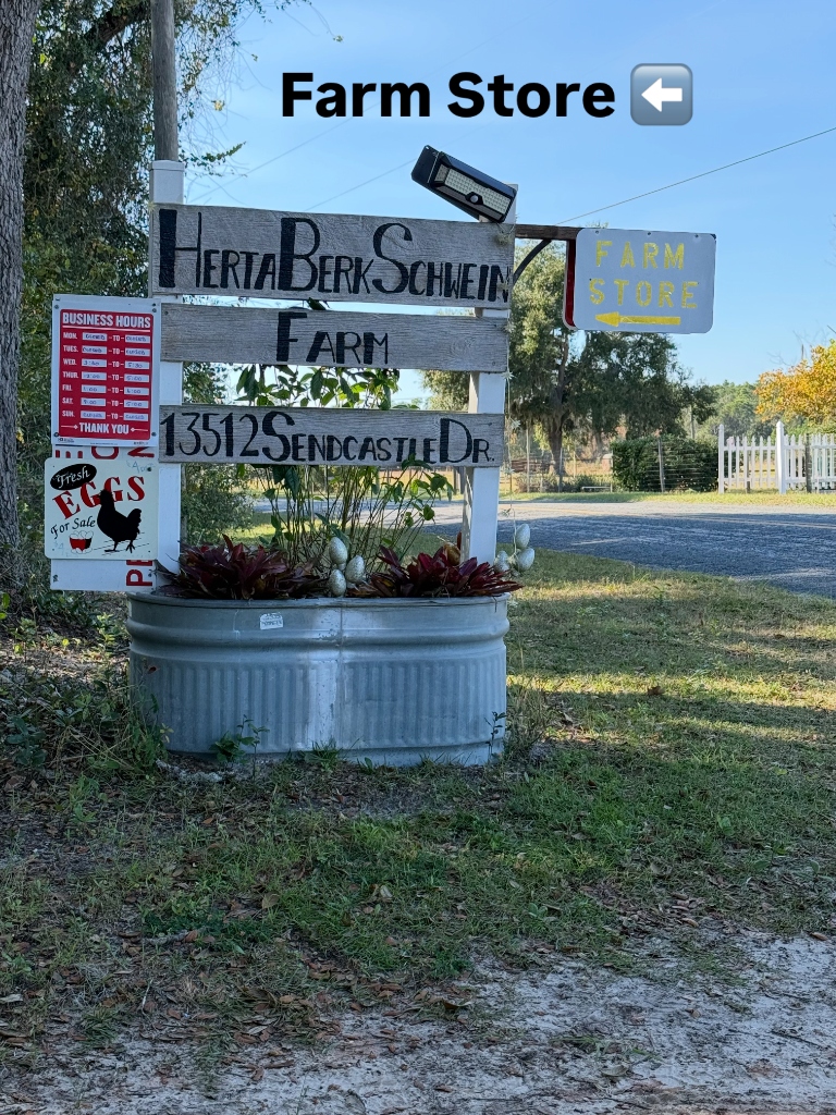 HertaBerkSchwein Farm Sign